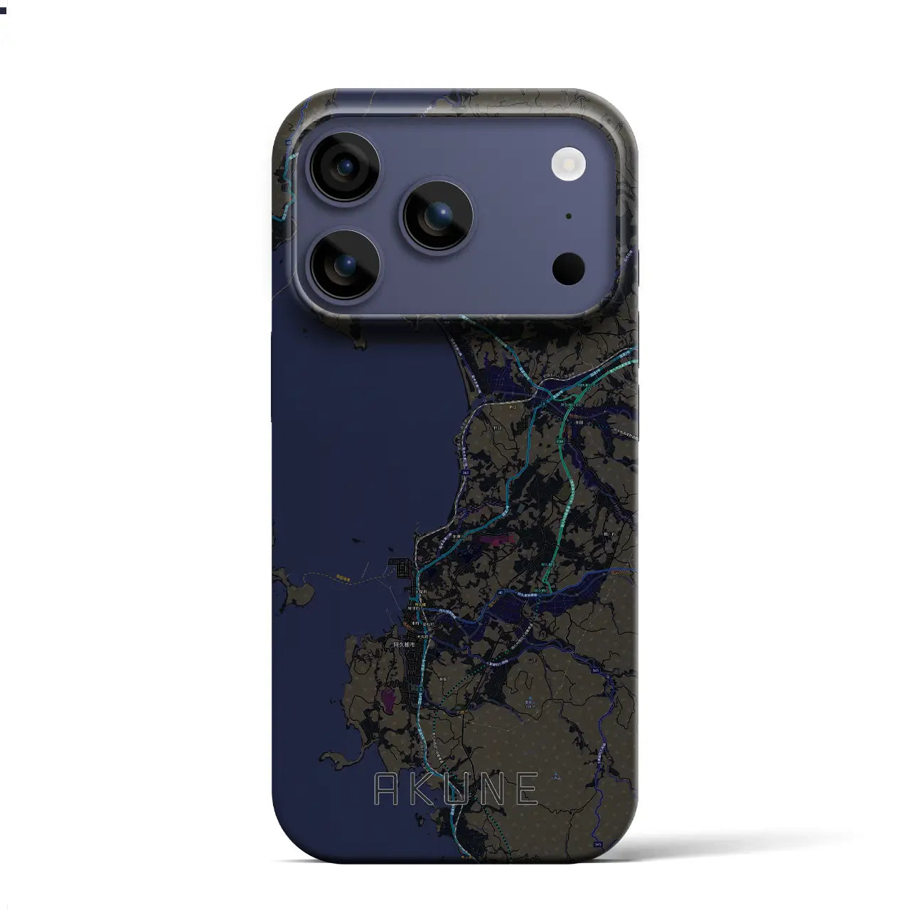 【阿久根（鹿児島県）】地図柄iPhoneケース（バックカバータイプ）