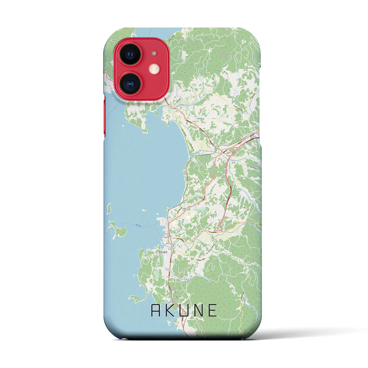 【阿久根（鹿児島県）】地図柄iPhoneケース（バックカバータイプ）