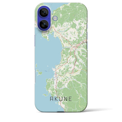 【阿久根（鹿児島県）】地図柄iPhoneケース（バックカバータイプ）ブラック・iPhone 16 Pro Max 用