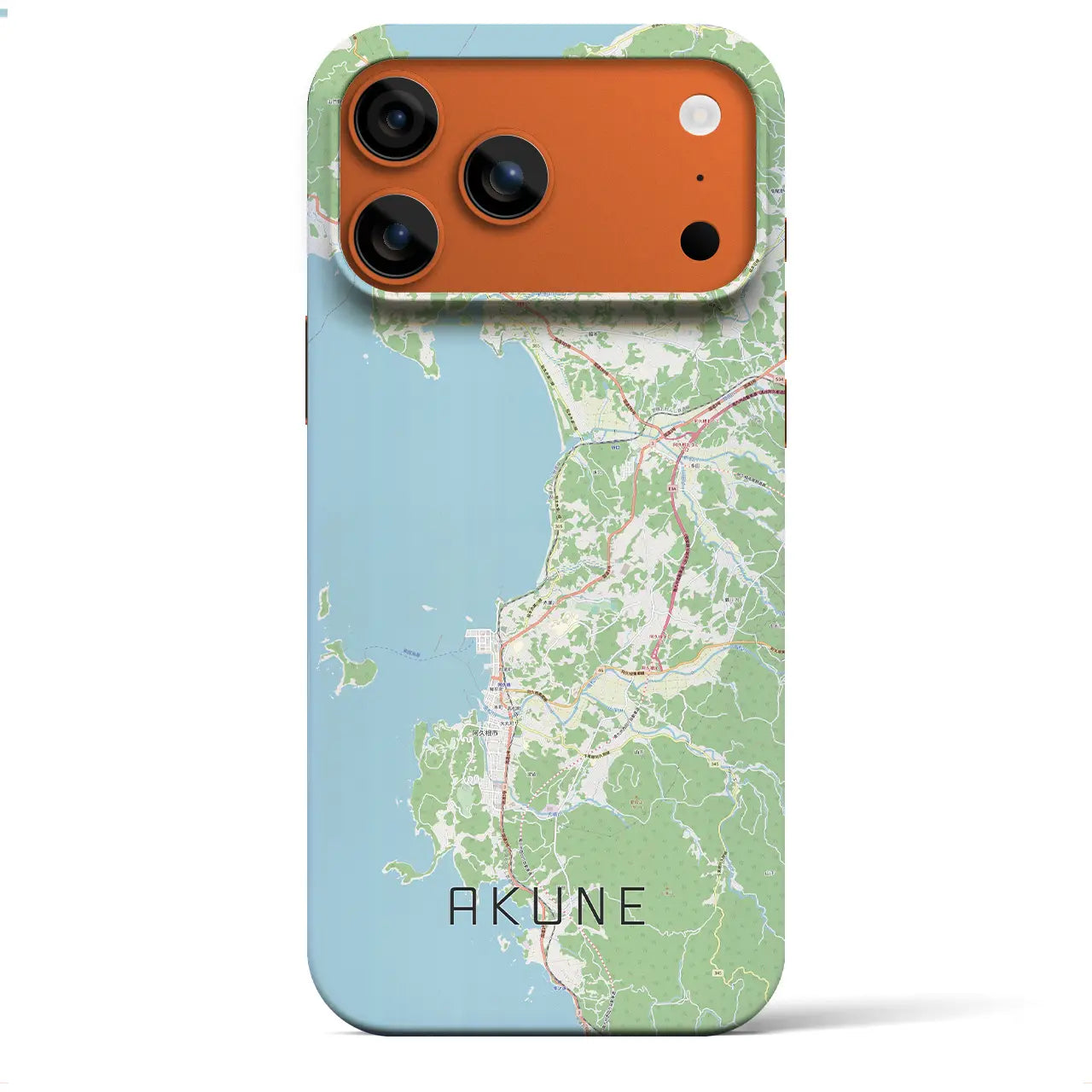 【阿久根（鹿児島県）】地図柄iPhoneケース（バックカバータイプ）