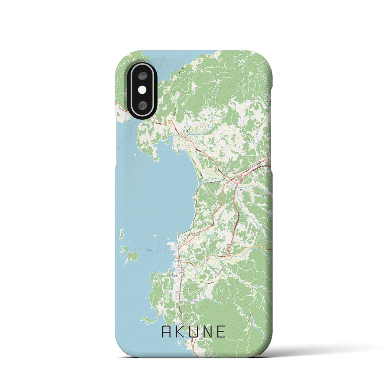 【阿久根（鹿児島県）】地図柄iPhoneケース（バックカバータイプ）