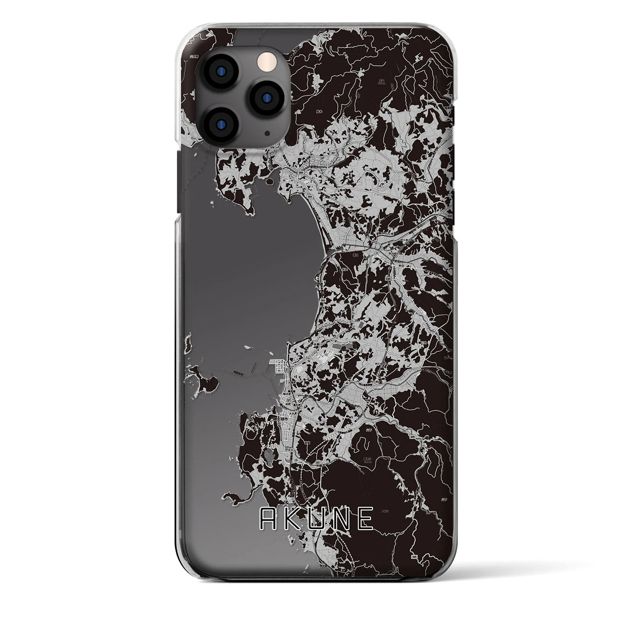 【阿久根（鹿児島県）】地図柄iPhoneケース（クリアタイプ）