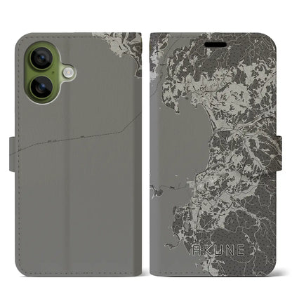 【阿久根（鹿児島県）】地図柄iPhoneケース（手帳タイプ）