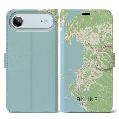 【阿久根（鹿児島県）】地図柄iPhoneケース（手帳タイプ）