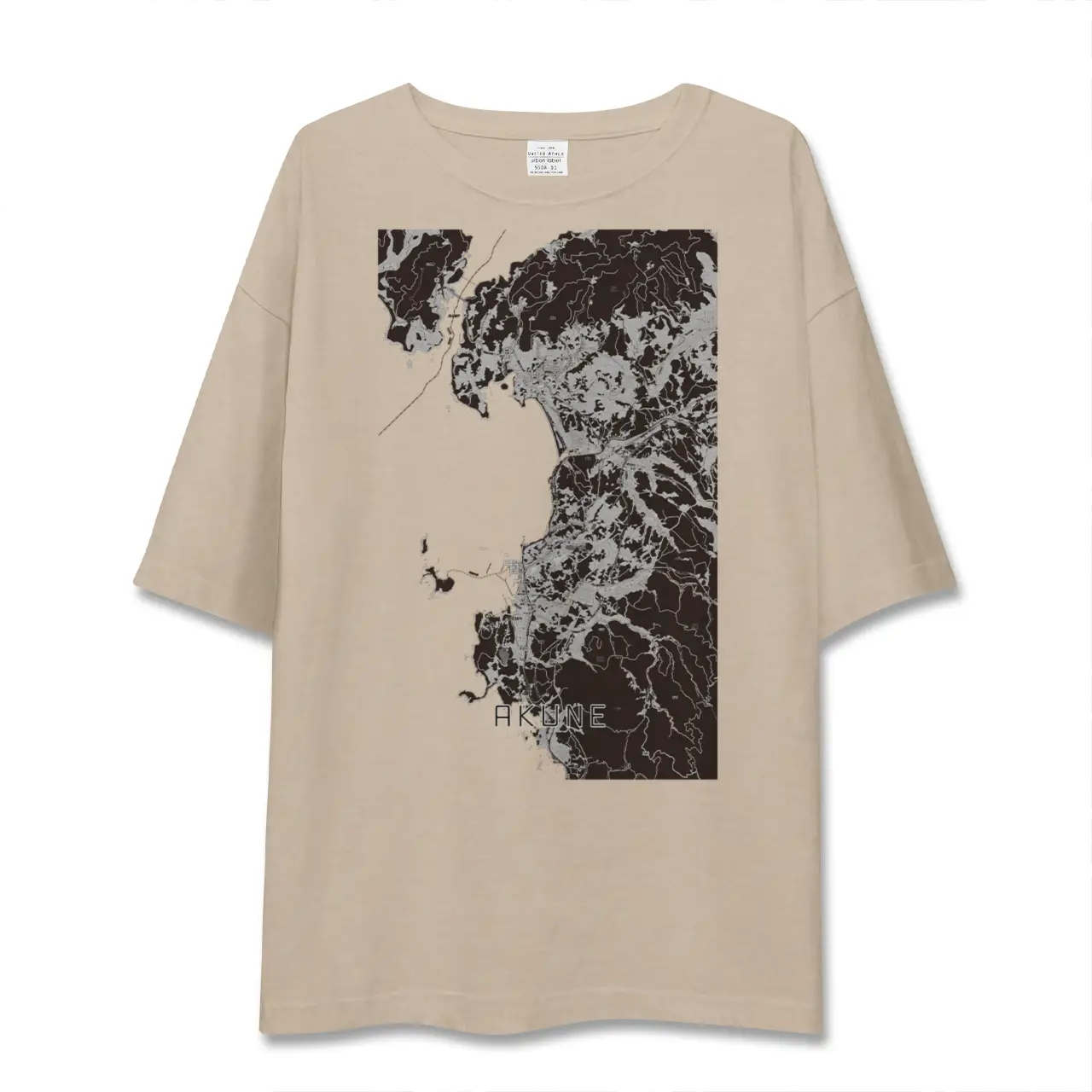 【阿久根（鹿児島県）】地図柄ビッグシルエットTシャツ