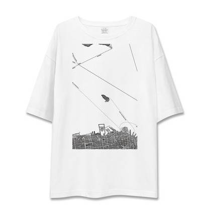 【アルカトラズ島（アメリカ）】地図柄ビッグシルエットTシャツ