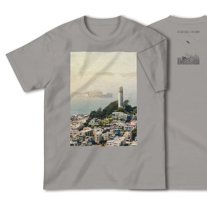 【アルカトラズ島（アメリカ）】Map World ハイクオリティTシャツ