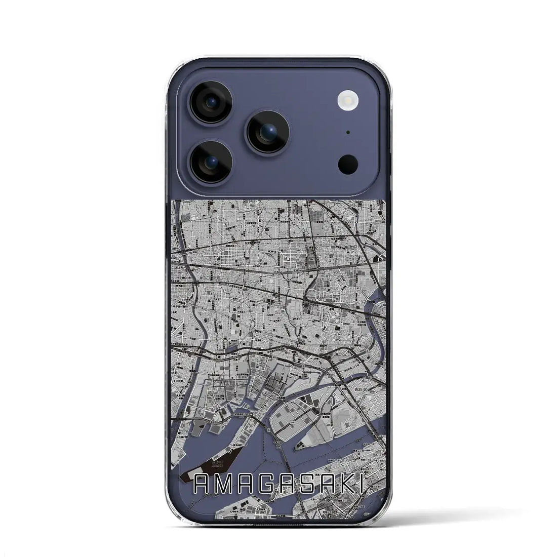 【尼崎(兵庫県)】地図柄iPhoneケース(クリアタイプ)