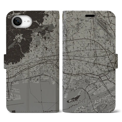 【尼崎（兵庫県）】地図柄iPhoneケース（手帳タイプ）