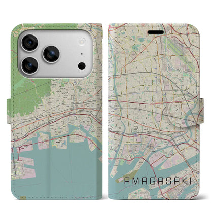 【尼崎（兵庫県）】地図柄iPhoneケース（手帳タイプ）