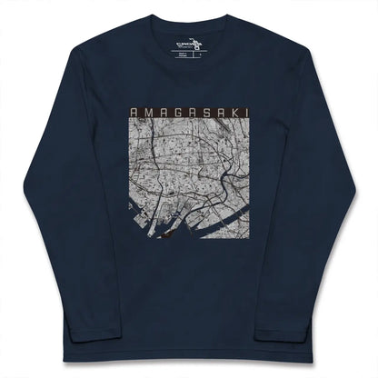 【尼崎（兵庫県）】地図柄ロングスリーブTシャツ