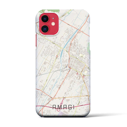 【甘木（福岡県）】地図柄iPhoneケース（バックカバータイプ）