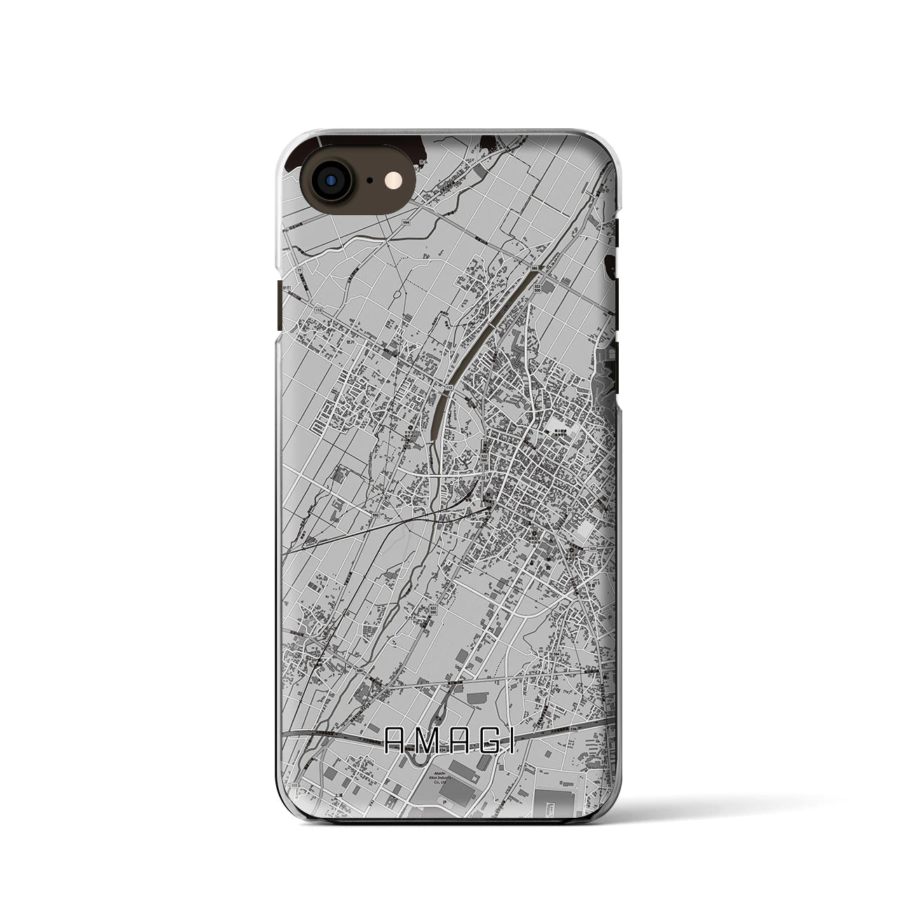 【甘木（福岡県）】地図柄iPhoneケース（クリアタイプ）