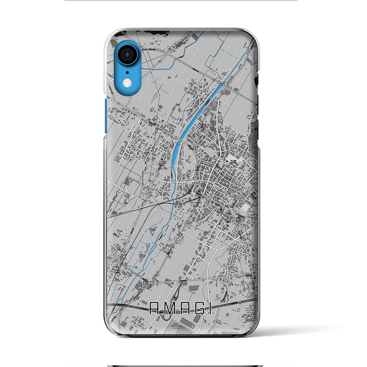 【甘木（福岡県）】地図柄iPhoneケース（クリアタイプ）
