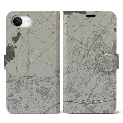 【甘木（福岡県）】地図柄iPhoneケース（手帳タイプ）