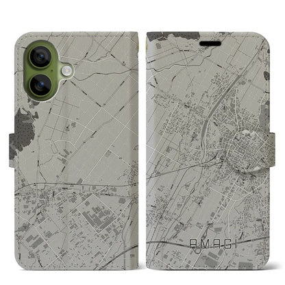 【甘木（福岡県）】地図柄iPhoneケース（手帳タイプ）