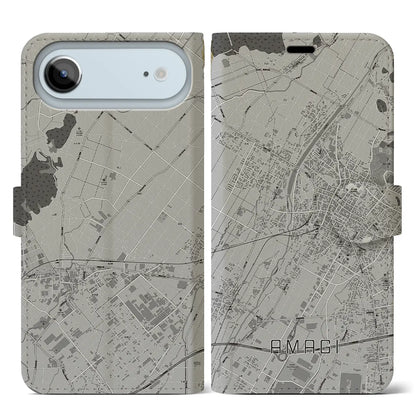 【甘木（福岡県）】地図柄iPhoneケース（手帳タイプ）