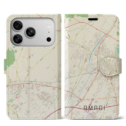 【甘木（福岡県）】地図柄iPhoneケース（手帳タイプ）