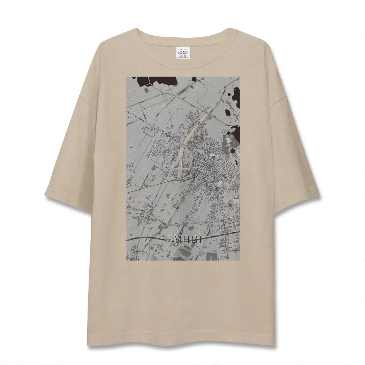 【甘木（福岡県）】地図柄ビッグシルエットTシャツ