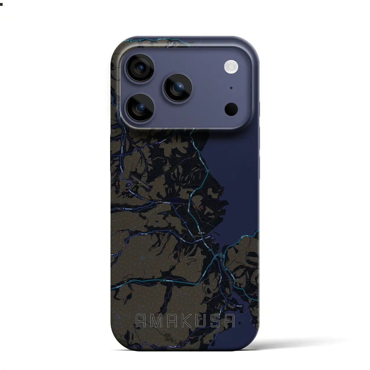 【天草（熊本県）】地図柄iPhoneケース（バックカバータイプ）