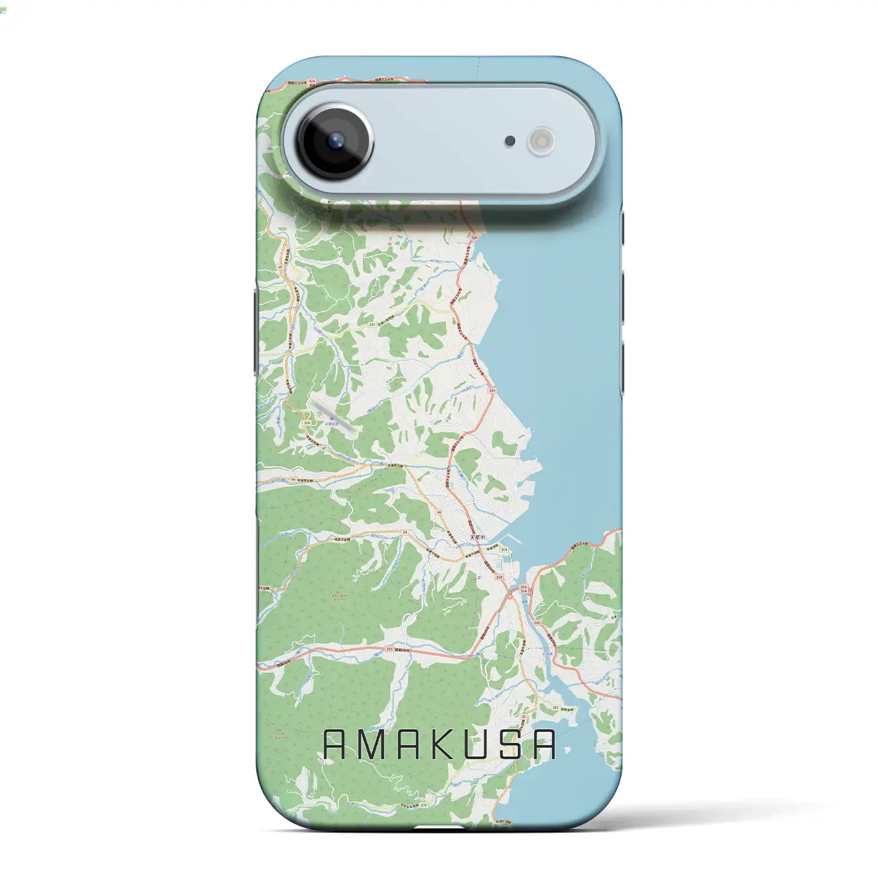 【天草（熊本県）】地図柄iPhoneケース（バックカバータイプ）