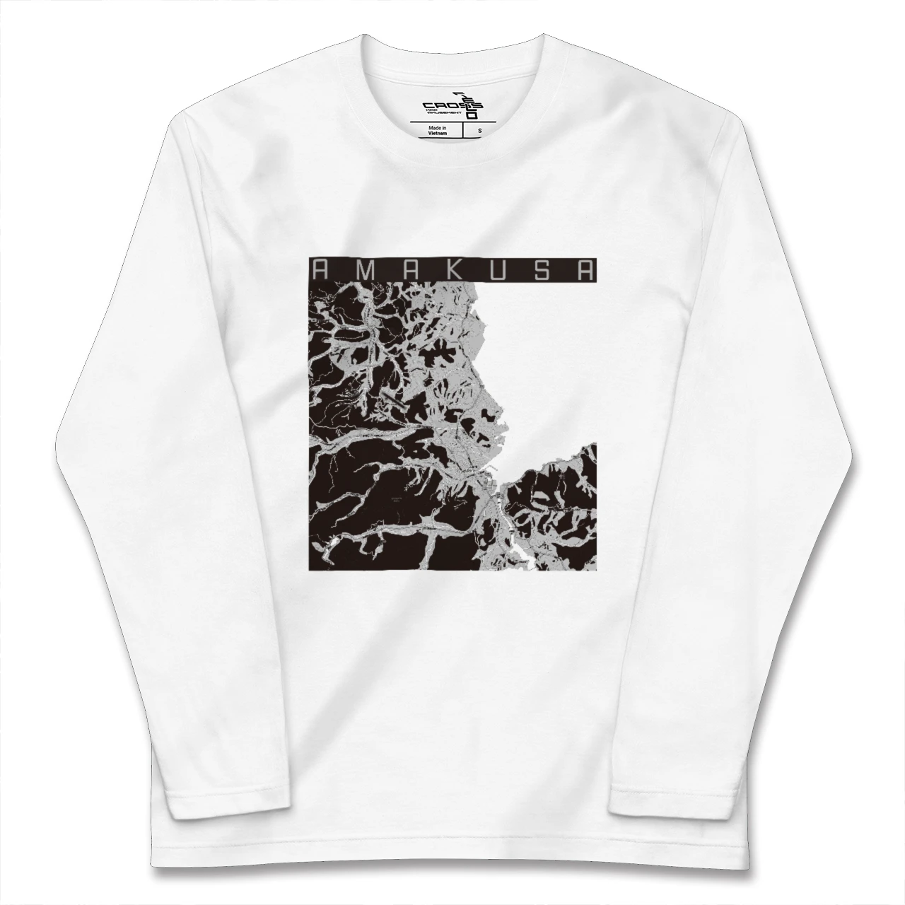 【天草（熊本県）】地図柄ロングスリーブTシャツ