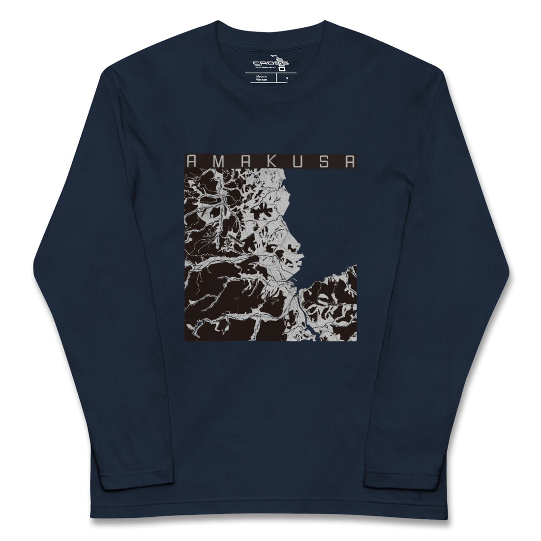 【天草（熊本県）】地図柄ロングスリーブTシャツ