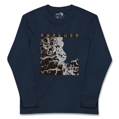 【天草（熊本県）】地図柄ロングスリーブTシャツ