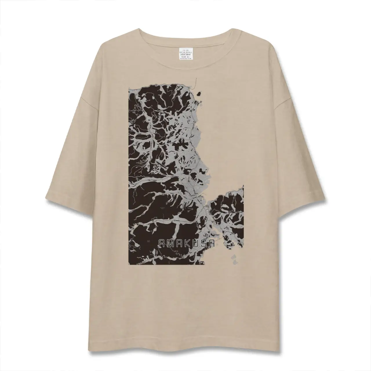 【天草（熊本県）】地図柄ビッグシルエットTシャツ