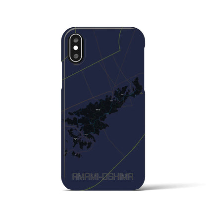 【奄美大島（鹿児島県）】地図柄iPhoneケース（バックカバータイプ）