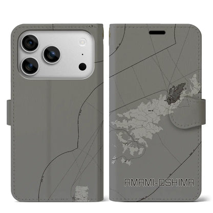 【奄美大島（鹿児島県）】地図柄iPhoneケース（手帳タイプ）