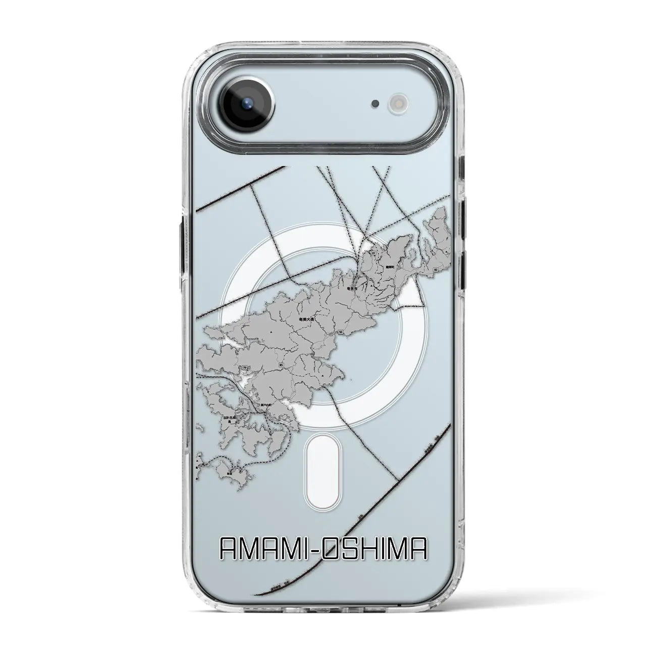 【奄美大島（鹿児島県）】地図柄iPhoneケース（MagSafeタイプ）