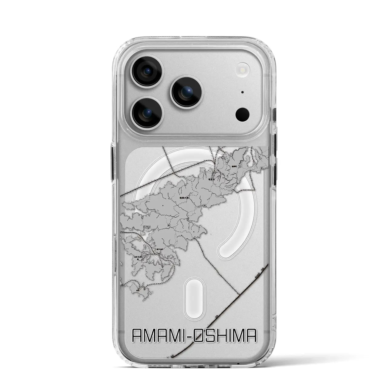 【奄美大島（鹿児島県）】地図柄iPhoneケース（MagSafeタイプ）