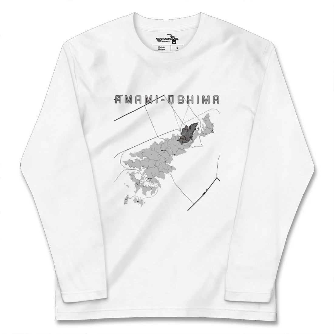【奄美大島（鹿児島県）】地図柄ロングスリーブTシャツ