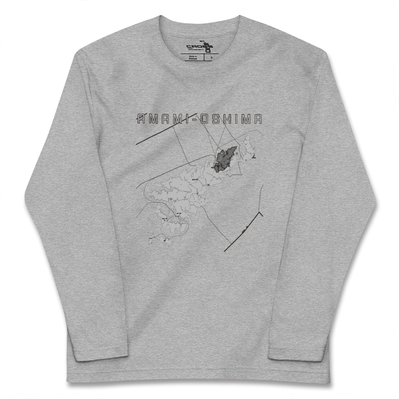 【奄美大島（鹿児島県）】地図柄ロングスリーブTシャツ