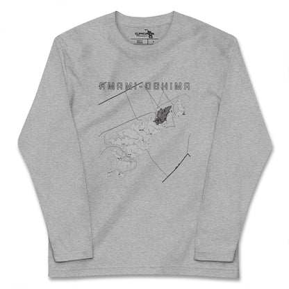 【奄美大島（鹿児島県）】地図柄ロングスリーブTシャツ