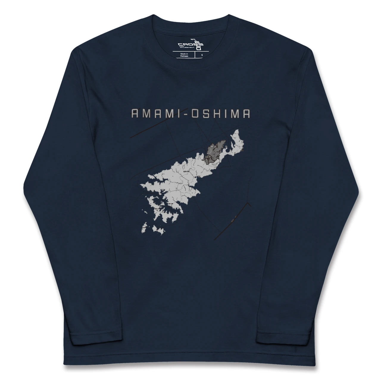 【奄美大島（鹿児島県）】地図柄ロングスリーブTシャツ
