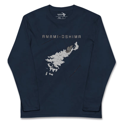 【奄美大島（鹿児島県）】地図柄ロングスリーブTシャツ