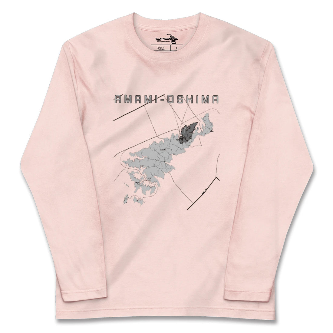 【奄美大島（鹿児島県）】地図柄ロングスリーブTシャツ