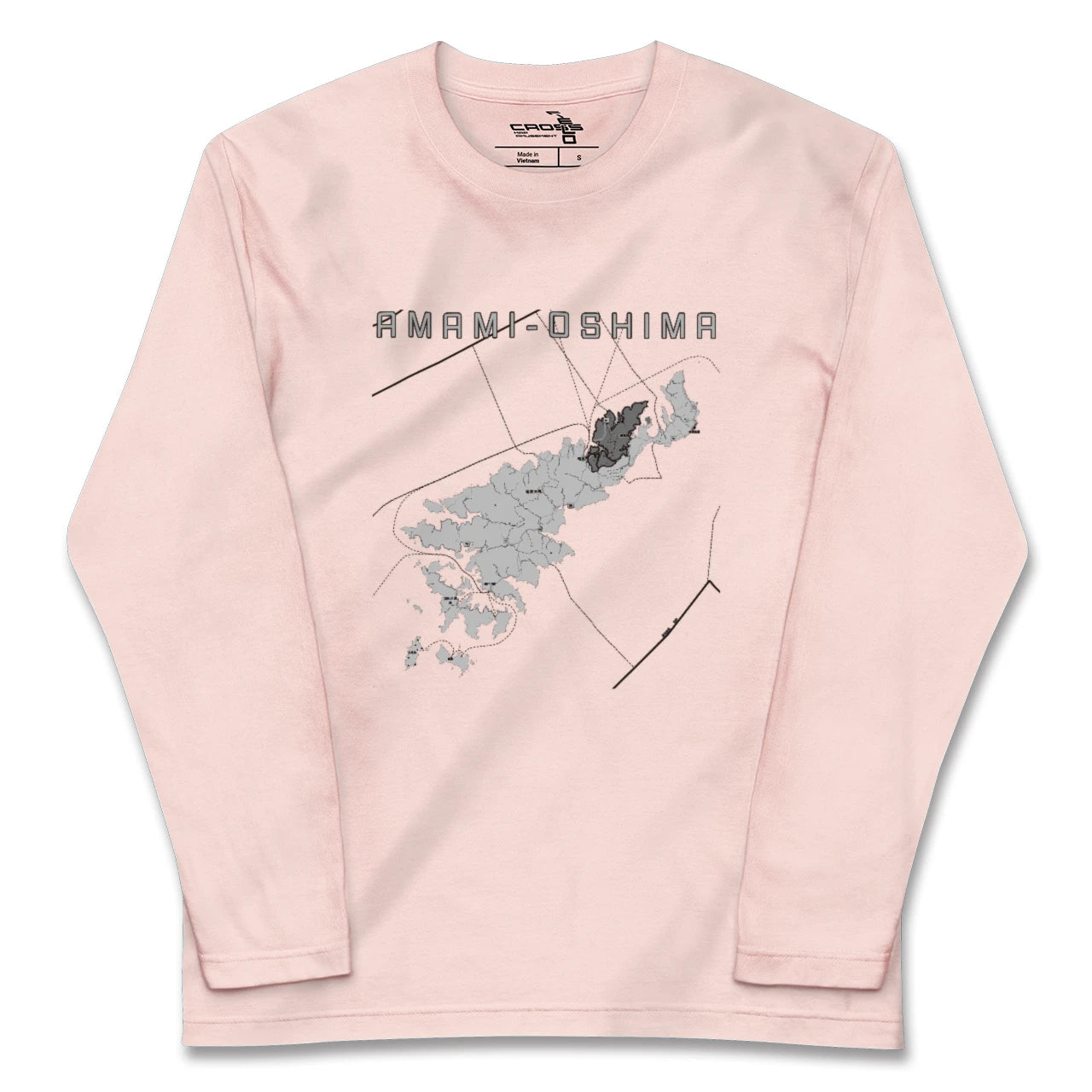 【奄美大島（鹿児島県）】地図柄ロングスリーブTシャツ
