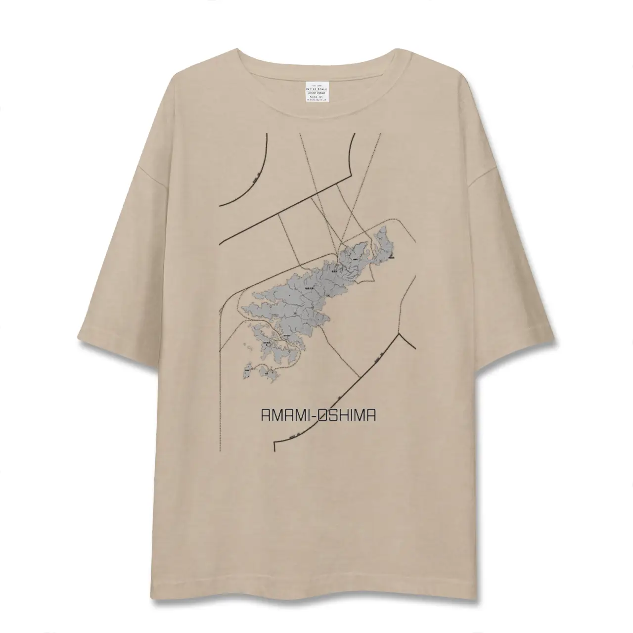 【奄美大島（鹿児島県）】地図柄ビッグシルエットTシャツ