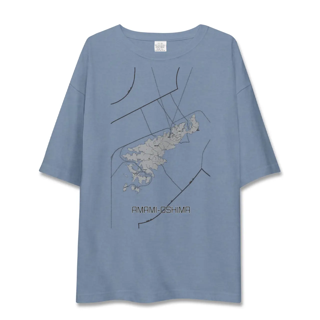 【奄美大島（鹿児島県）】地図柄ビッグシルエットTシャツ