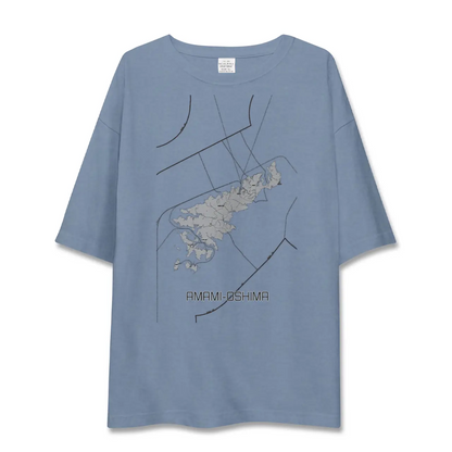 【奄美大島（鹿児島県）】地図柄ビッグシルエットTシャツ