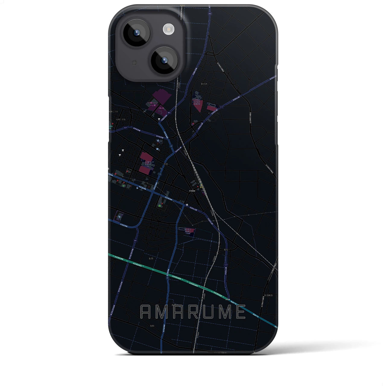 【余目（山形県）】地図柄iPhoneケース（バックカバータイプ）