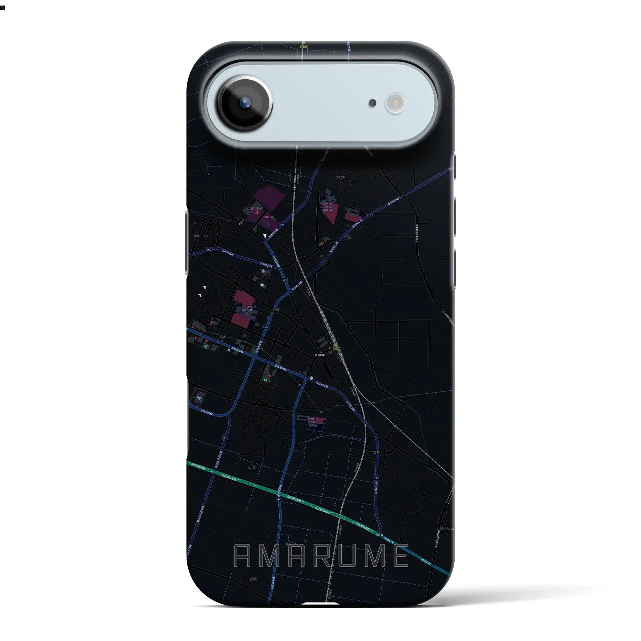 【余目（山形県）】地図柄iPhoneケース（バックカバータイプ）