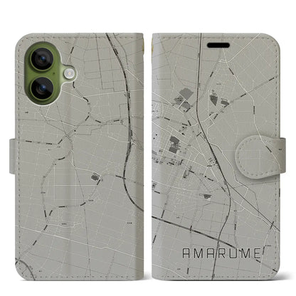 【余目（山形県）】地図柄iPhoneケース（手帳タイプ）