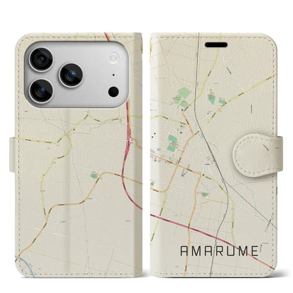 【余目（山形県）】地図柄iPhoneケース（手帳タイプ）