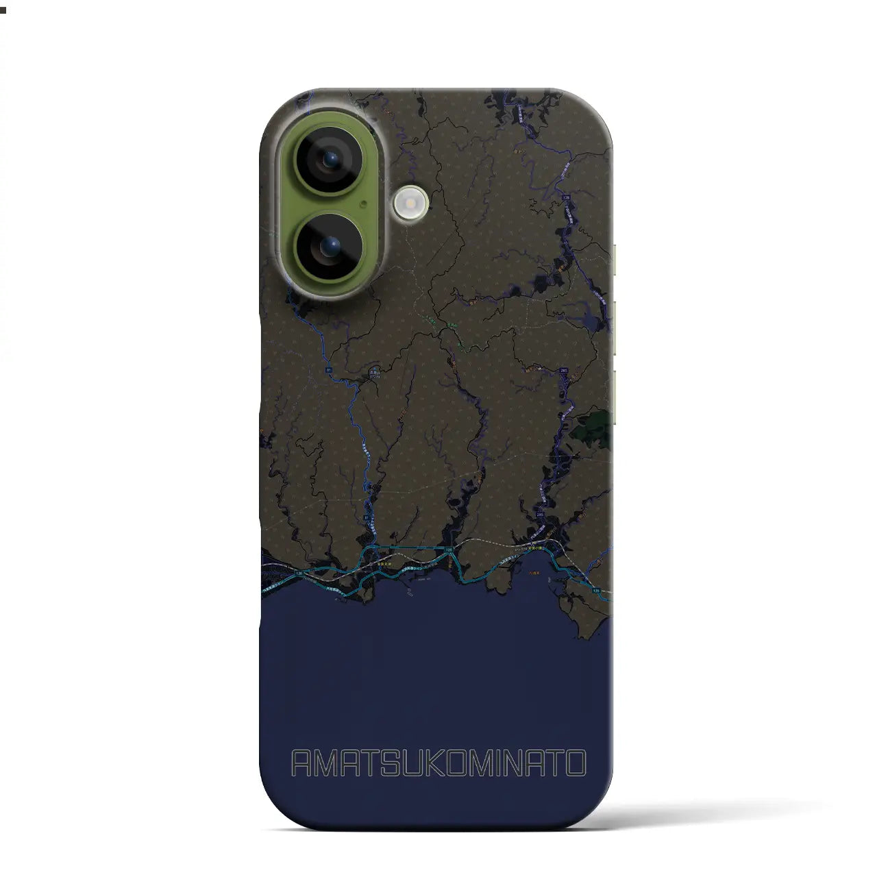 【天津小湊（千葉県）】地図柄iPhoneケース（バックカバータイプ）