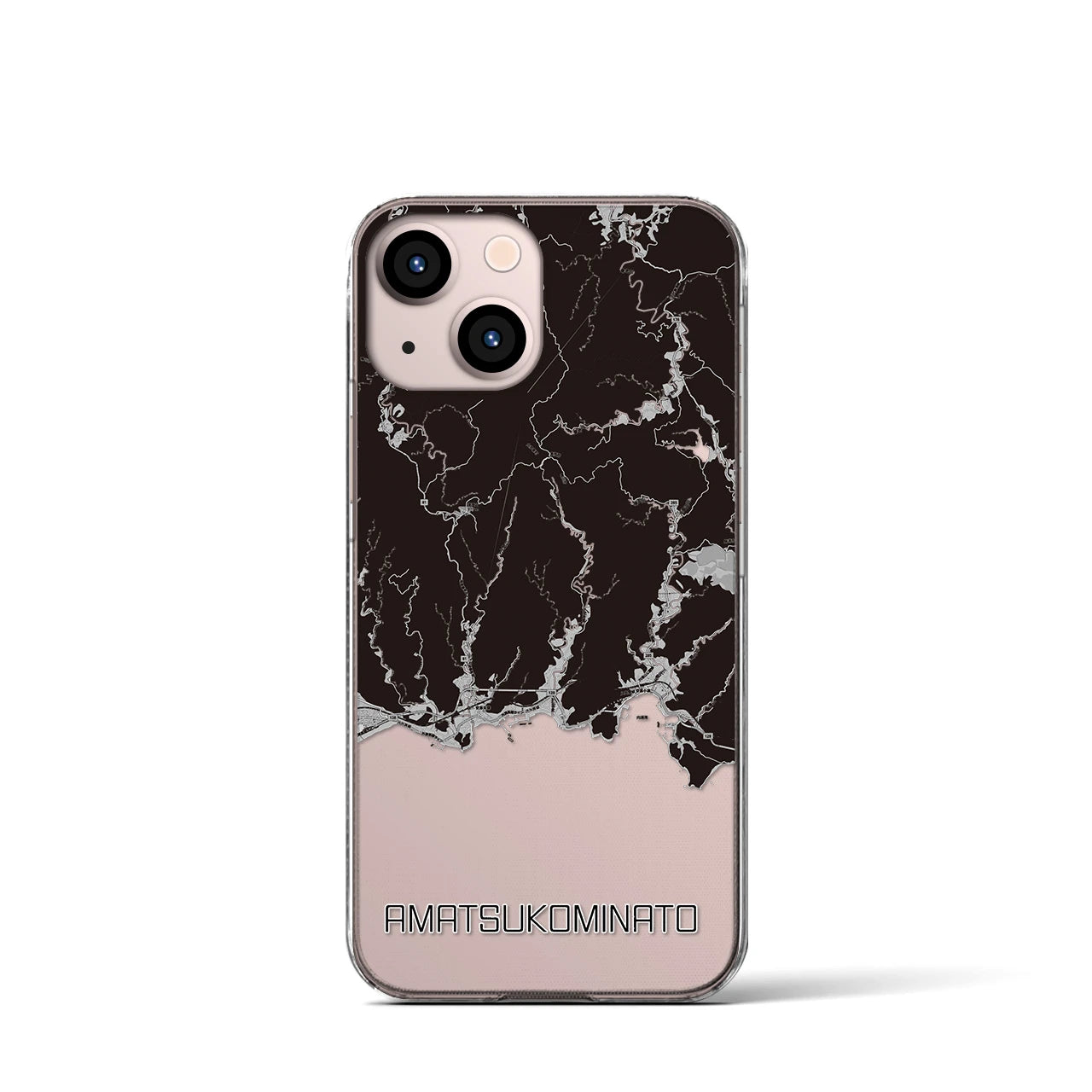 【天津小湊（千葉県）】地図柄iPhoneケース（クリアタイプ）