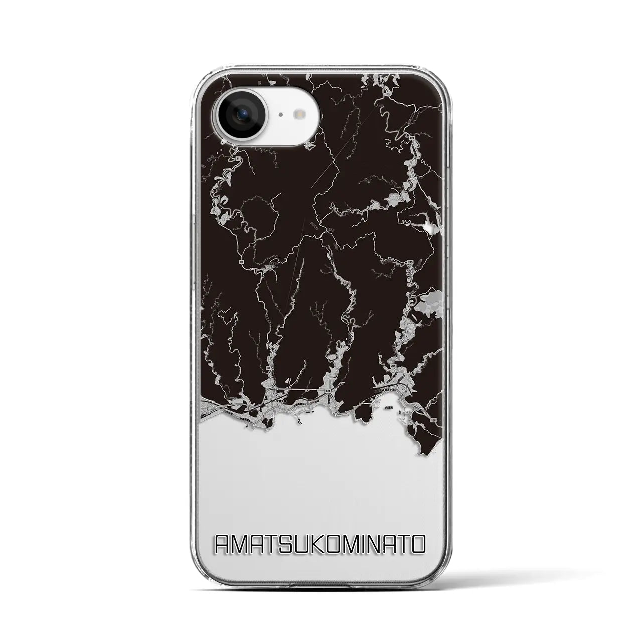 【天津小湊（千葉県）】地図柄iPhoneケース（クリアタイプ）